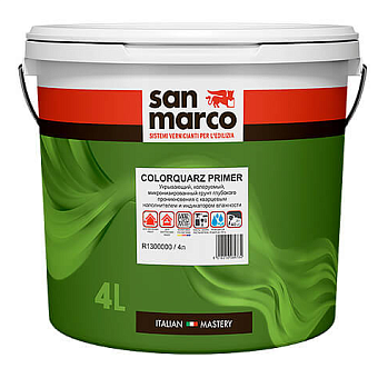 SAN MARCO, COLOR QUARZ PRIMER, Адгезионная грунтовка, 4 л